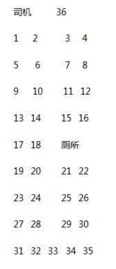 34号汽车是多少座位