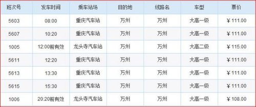 重庆至汽车票多少钱 重庆至汽车票多少钱