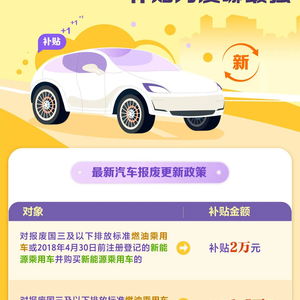 汽车能以旧换新多少钱 汽车能以旧换新多少钱